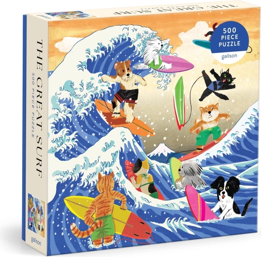 Galison Square Puzzle The Great Wave – 500 Pieces