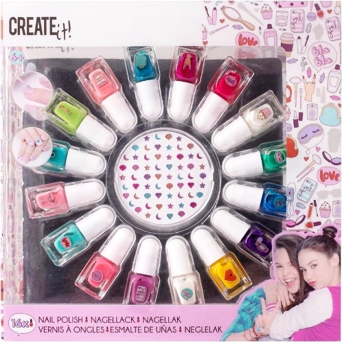 Create It! lakovi za nokte – set od 16 boja s ukrasima