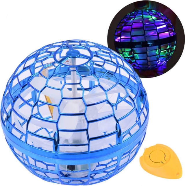 Flying UFO Ball with LED and Hand Control – Blue