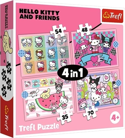Trefl puzzle 4 u 1 Slatke avanture – Sanrio Hello Kitty