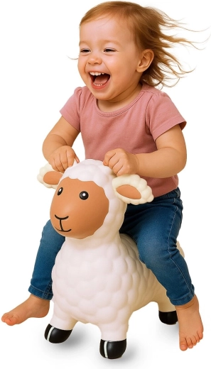 HoppyDoo white bouncy animal sheep with pump - 1 piece