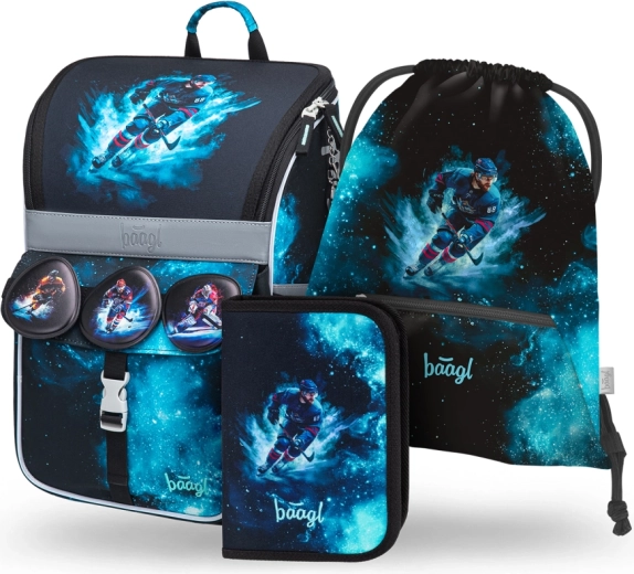 Baagl školski set Zippy Hokej – aktovka, pernica i vrećica