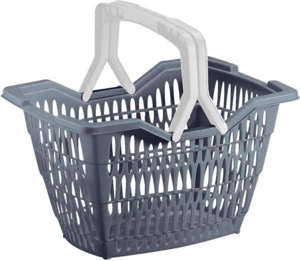 Košara za kupnju WILLY s 2 ručke, 14 l, plastika, mješavina boja