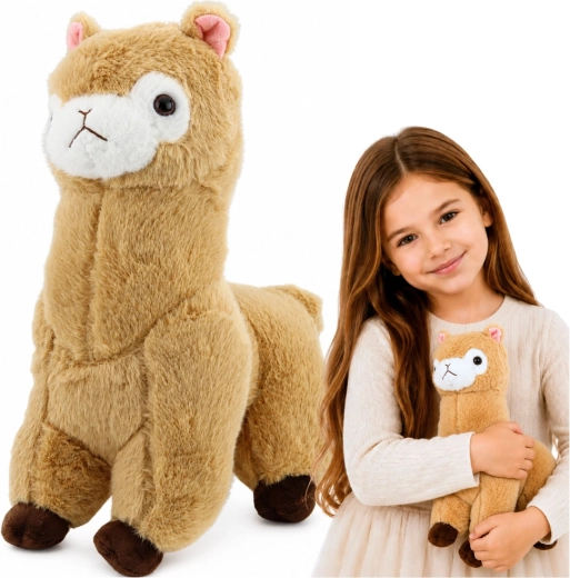 Plišani kremasti alpaka 28 cm - 1 komad