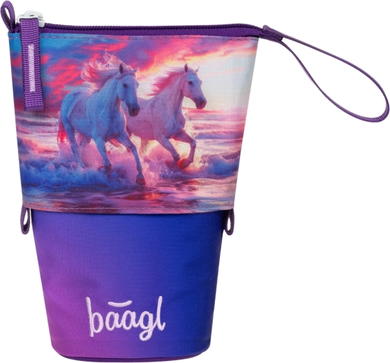 Baagl školski pernica Pastelkovnik Konji Srce GRS