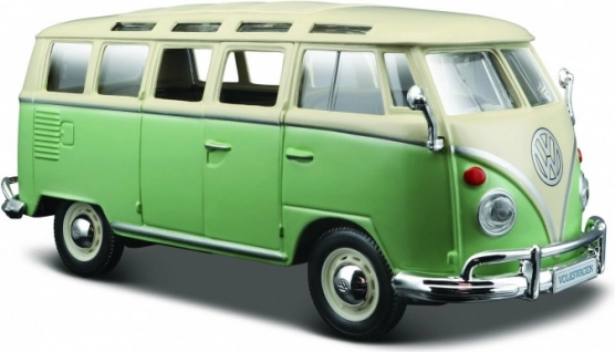 Metalni model Volkswagen Van Samba bež‑zeleni 1:24