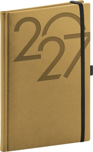 NOTIQUE tjedni planer Ajax 2027 zlatni 15 × 21 cm