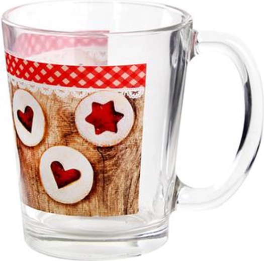 Staklena šalica Toro 310 ml s motivom Linzer