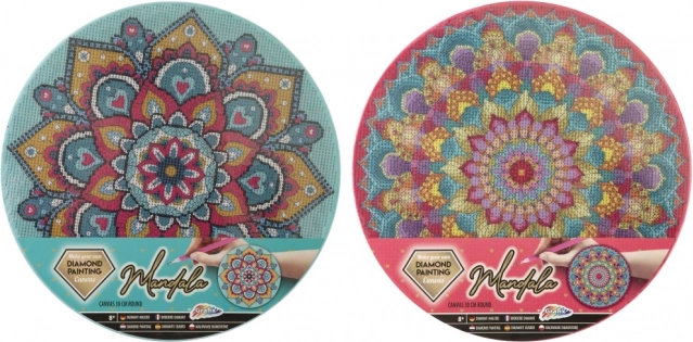 Grafix dijamantno slikanje na okviru – tirkizna mandala 30 cm