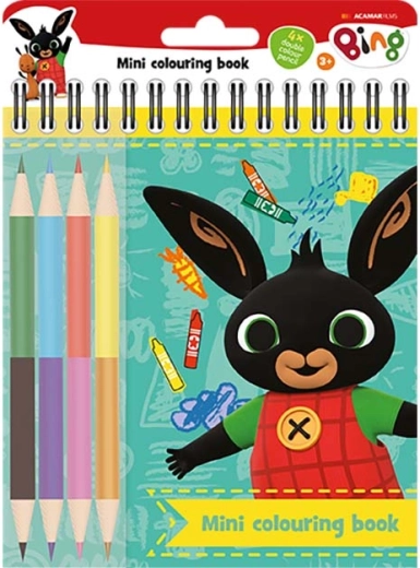 Mini Bing Coloring Book with Colored Pencils