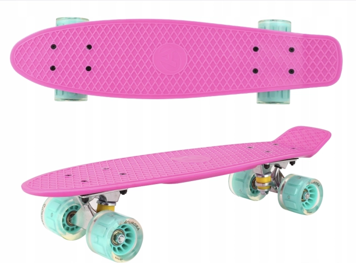 Plastični penny board sa svjetlećim kotačima Pink Mint