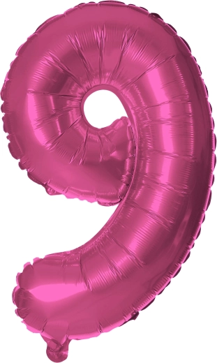 Folijski balon broj 9 ružičasti 30 cm TORO