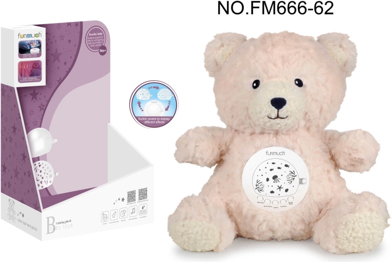 Interactive Miso Bear with Projector, White