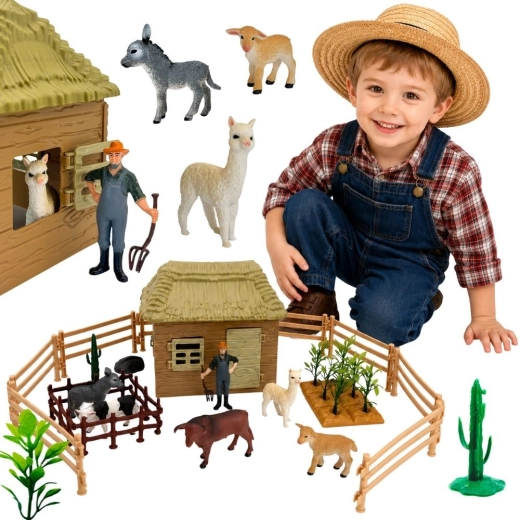 Woopie animal farm with animals and house – 37-piece set
