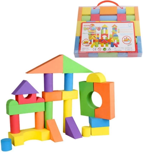 Baby Soft šarene pjenaste kocke – građevinski set 38 kom