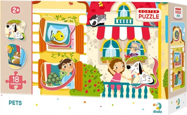 Razvrstavajuća slagalica 18 dijelova – domaće životinje