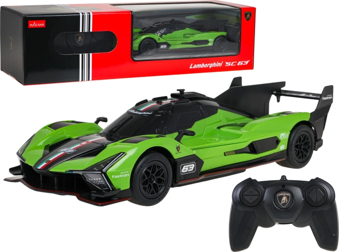 Remote-Controlled Lamborghini SC63 LMDh R/C Car in 1:24 Scale