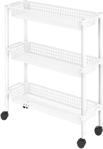 Heidrun plastični stalak na kotačićima s 3 košarice 60 × 18 × 61 cm (miks boja)
