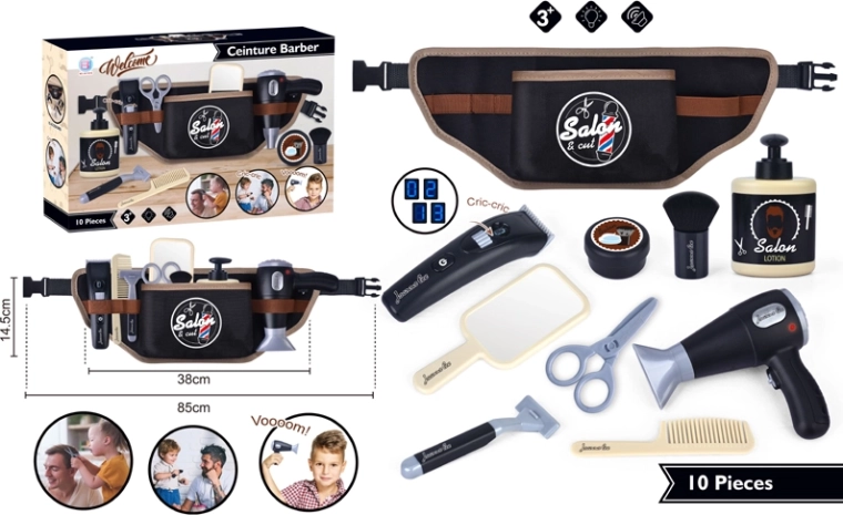 Barberski frizerski set od 10 dijelova