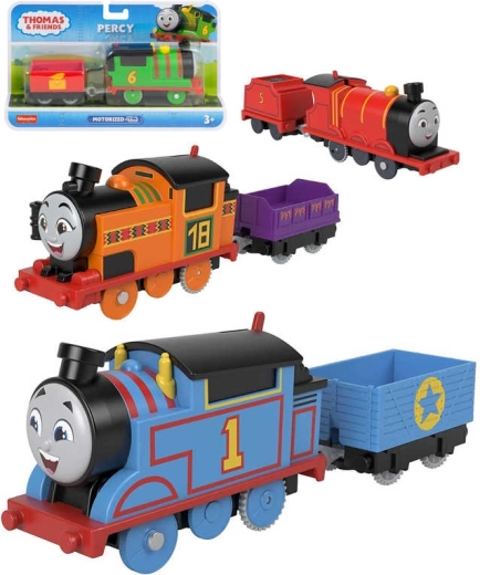 Fisher-Price Motorizirana lokomotiva Toma Vlak na baterije s vagončićem - 1 komad