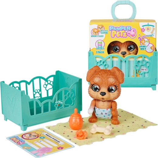 Pamper Petz Interactive Puppy with Drinking Function and Accessories