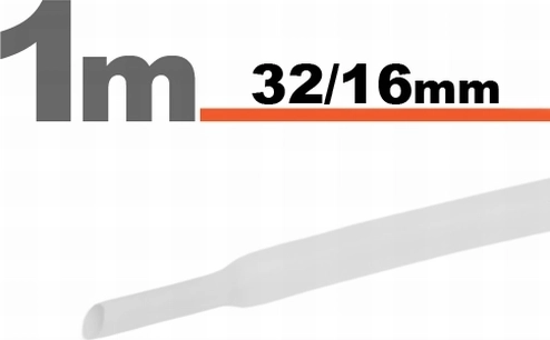White heat-shrink tubing 32/16 mm