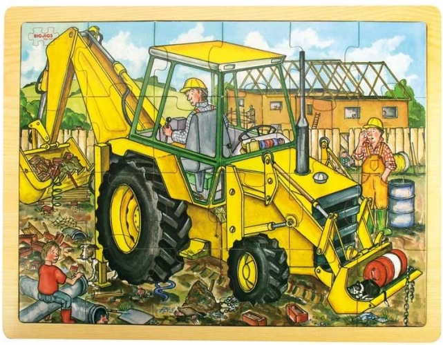 Bigjigs Toys drvene puzzle bager 24 dijelova
