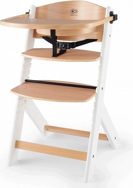 Stolica za hranjenje ENOCK NATURAL WHITE od drva