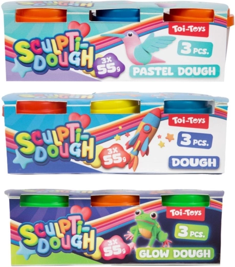 Plastelin 3×55 g u čašicama, 3 vrste, od 12 mjeseci