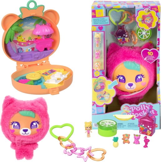 Polly Pocket kompaktni set plišani medo s figuricama i dodacima