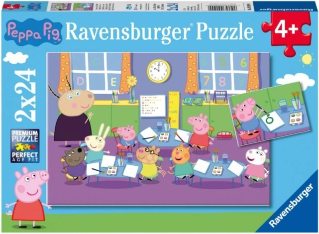 Ravensburger puzzle Peppa Pig 2×24 dijelova – razred