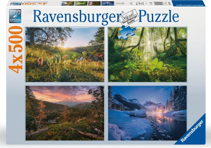 Puzzle Četiri godišnja doba 4×500 dijelova Ravensburger