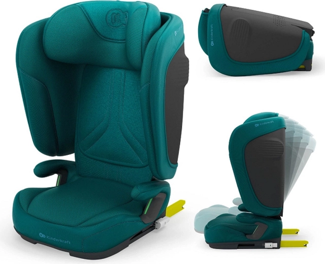 Kinderkraft sklopiva autosjedalica Unity 2 i-Size 100–150 cm zelena