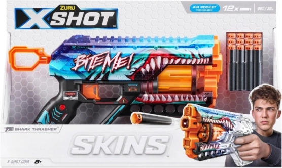 x-shot skins griefer thrasher – pištolj na pjenaste metke, 12 strelica