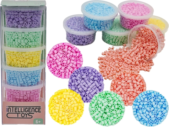 Pastelne perlice za peglanje – dopunski set 3000 kom (6 boja)