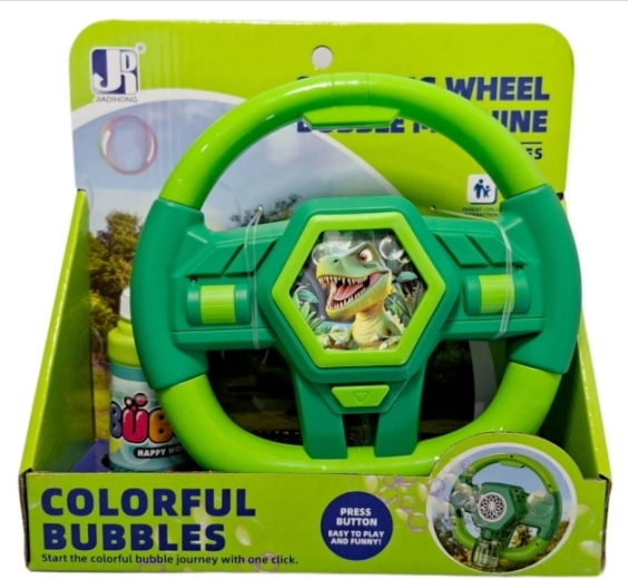 Dinosaur-Themed Bubble Steering Wheel with Light Effects