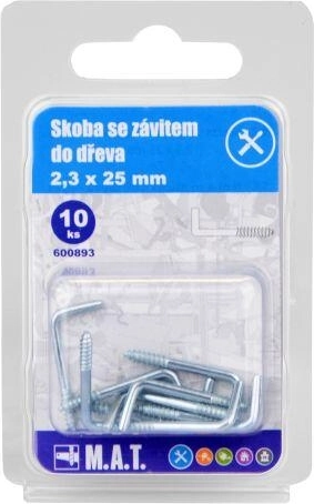 Kuka s navojem za drvo 25 × 2,3 mm, pocinčana (10 kom)