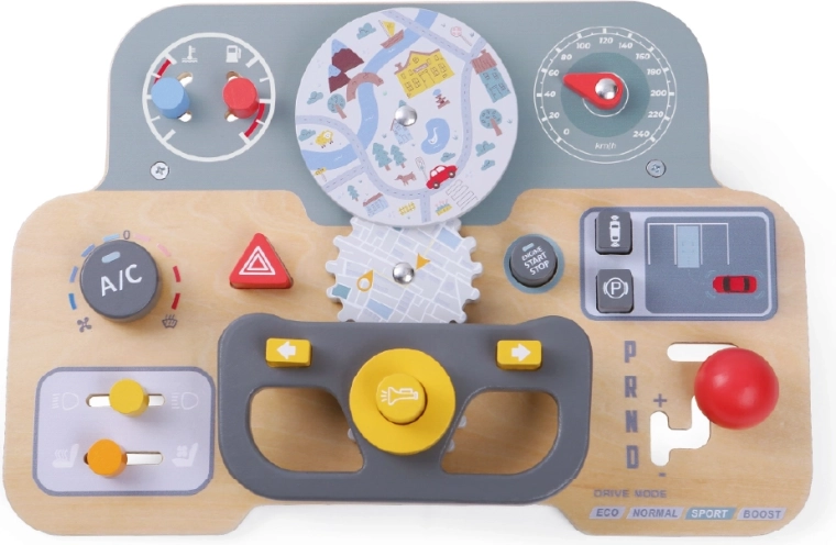 Drvena aktivna ploča s volanom za djecu 2kids