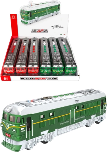 Dječji vlakić Spray train s realističnom parom, svjetlom, zvukom i vratima koja se otvaraju 28 cm