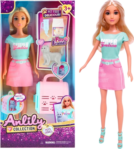 Lutka s transportnim kovčegom i mačkom