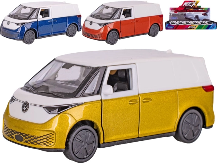 Metalni model kombija Welly Volkswagen ID. Buzz Cargo s povratnim mehanizmom 11,5 cm
