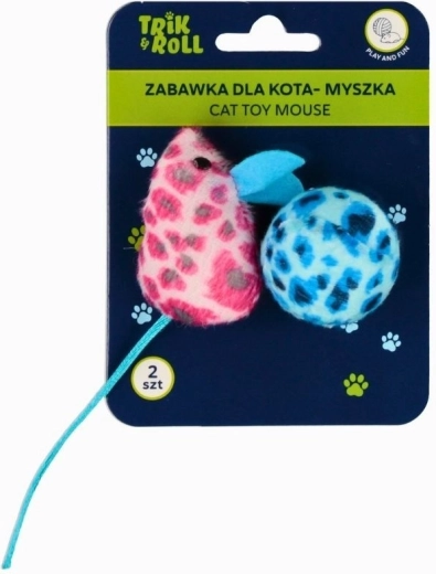 Plišani miš i loptica za mačku