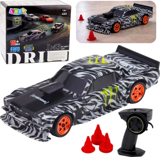 RC drift sportski automobil crni 1:43