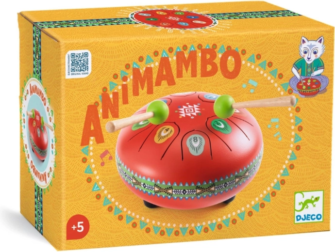 Djeco Animambo crveni jezični bubanj s notama