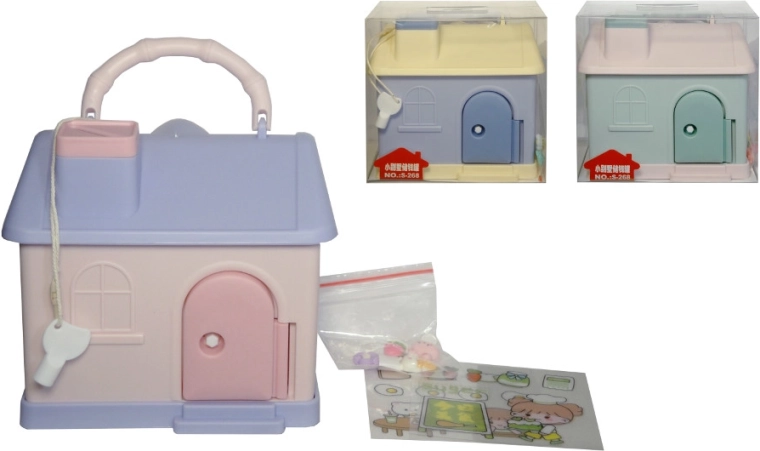 Kasica kućica na ključ s ručkom za djecu