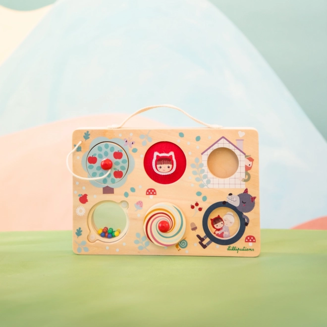 Lilliputiens drveni panel aktivnosti Crvenkapica i vuk Ludvig