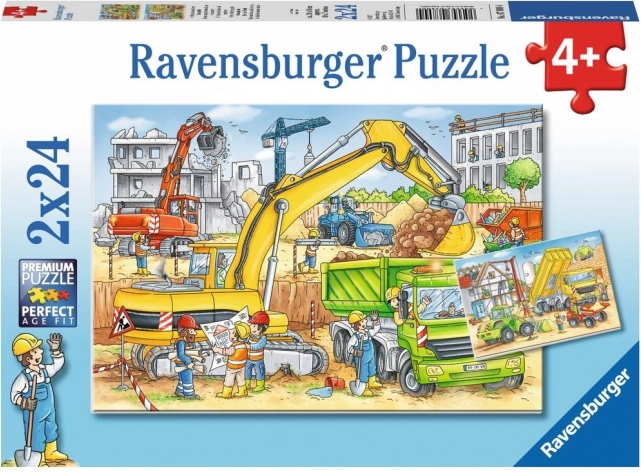 RAVENSBURGER Puzzle Radovi na gradilištu 2x24 dijelova