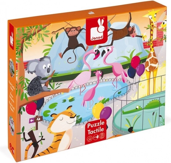 JANOD Taktilne puzzle Dan u ZOO-u 20 dijelova