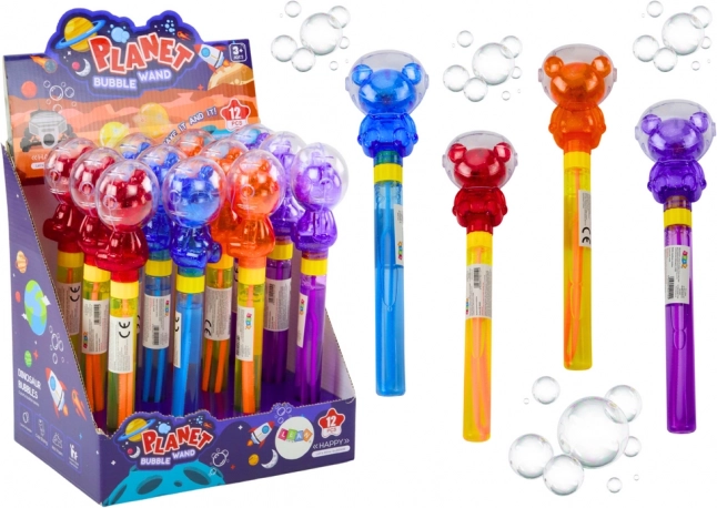 Čarobni štapić za mjehuriće sapunice astronaut s višebojnim svjetlom