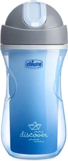 Chicco sports insulated straw cup 266 ml, blue (14m+)